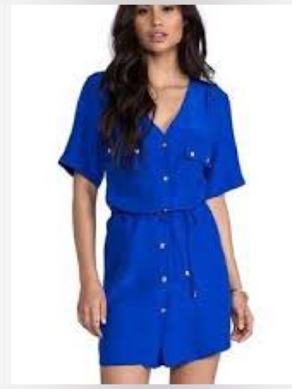 Amanda Uprichard Tie Waist Shirt Dress